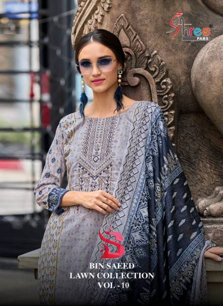 Binsaeed Lawn Collection Vol 10 Cotton Dress Material Wholesale Price In Surat
